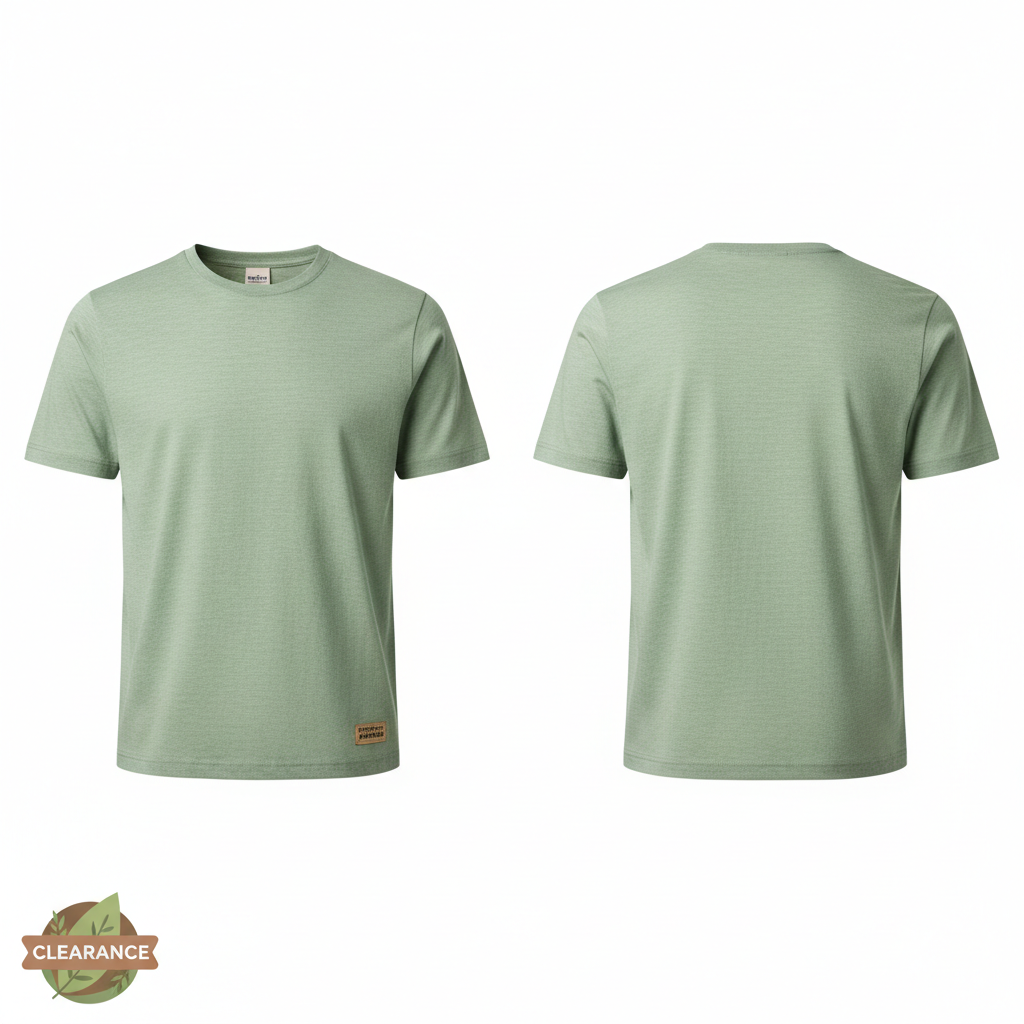 Clearance men's bamboo short sleeve t-shirt classic cut front and back